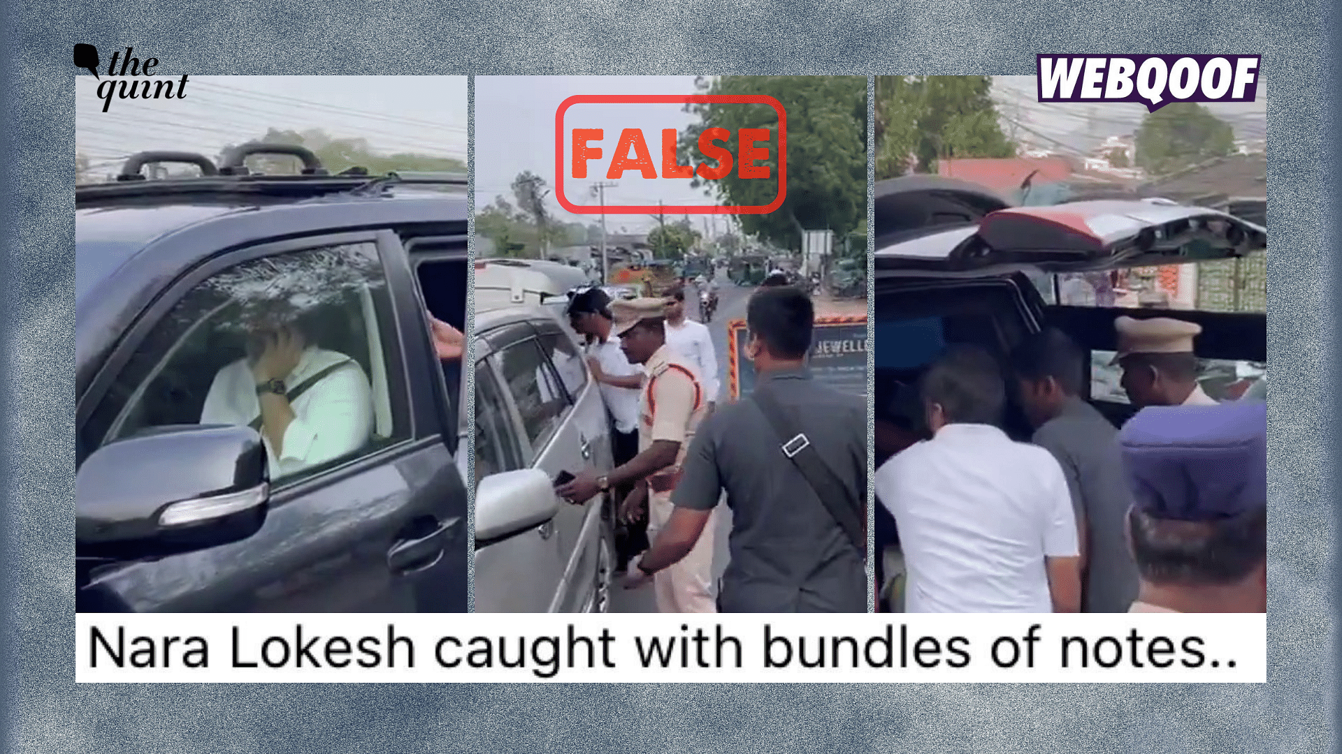 <div class="paragraphs"><p>The clip has been edited to add audio with a false claim that eight crore rupees were found in cash, in TDP leader Nara Lokesh's convoy.</p></div>