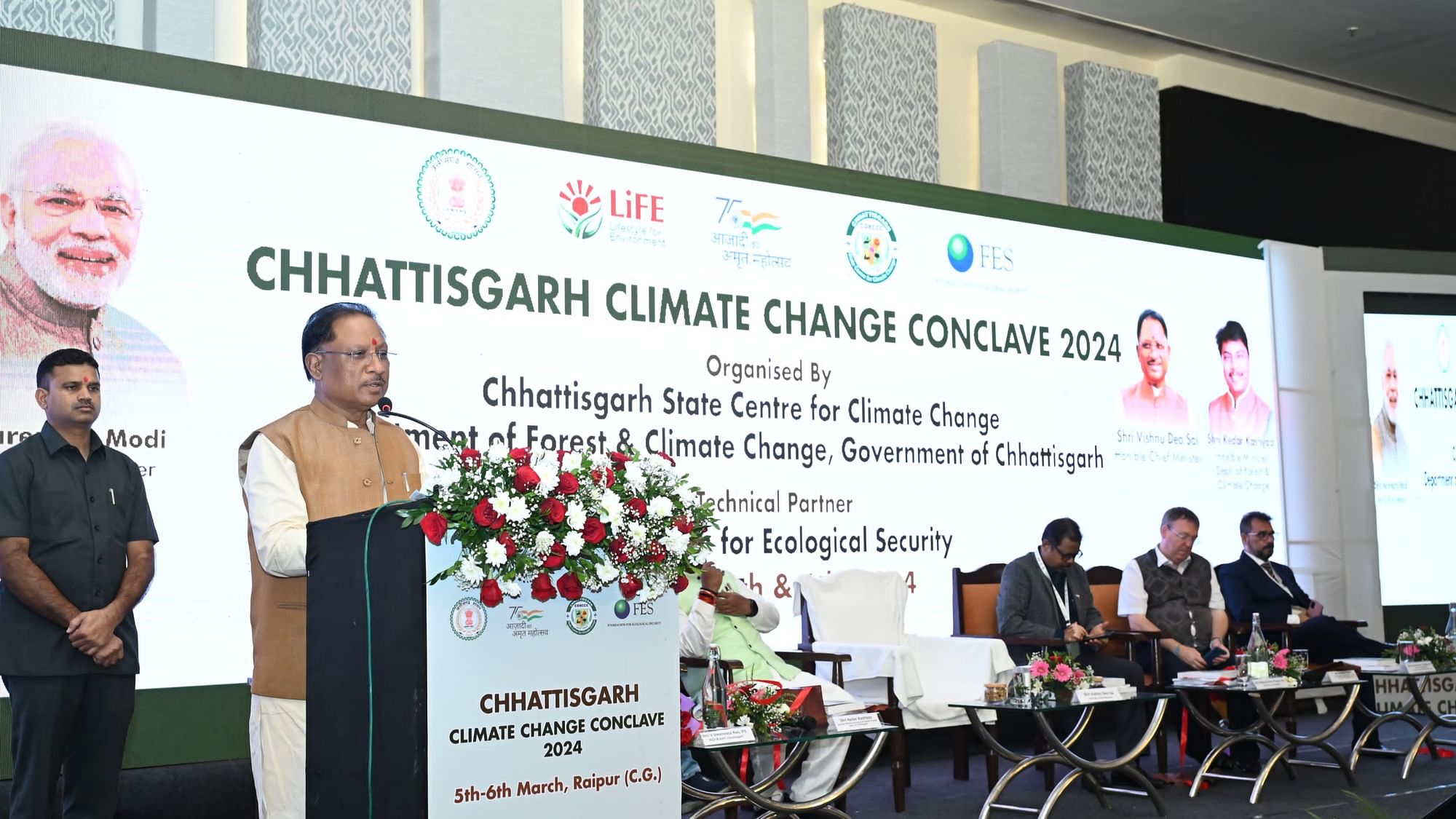 <div class="paragraphs"><p>Chhattisgarh Chief Minister Vishnu Deo Sai inaugurated a two-day 'Chhattisgarh Climate Conclave 2024' on 5 March.</p></div>