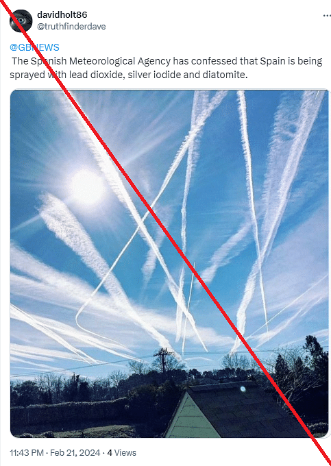 We did not find any evidence rove that the agency has accepted spraying Spain with chemicals to change the climate.