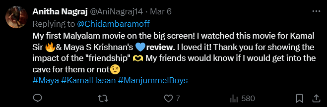 'Manjummel Boys' opened to largely positive reviews from both the audience and critics.