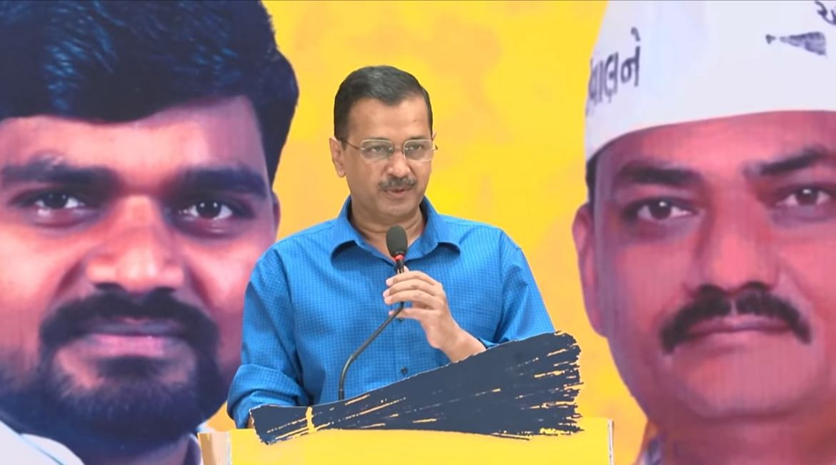 <div class="paragraphs"><p>Delhi Chief Minister and Aam Aadmi Party supremo Arvind Kejriwal, along with Punjab Chief Minister Bhagwant Mann, launched the Aam Aadmi Party's Gujarat Lok Sabha election campaign.</p></div>