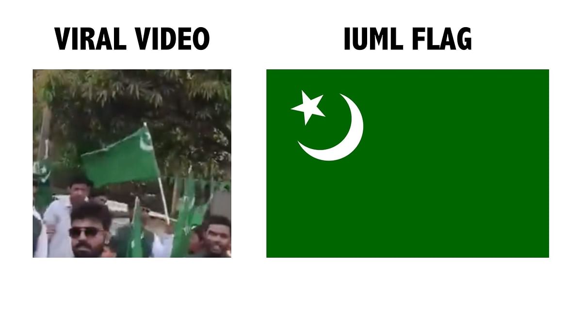 The flag is of the Indian Union Muslim League and not Pakistan. 
