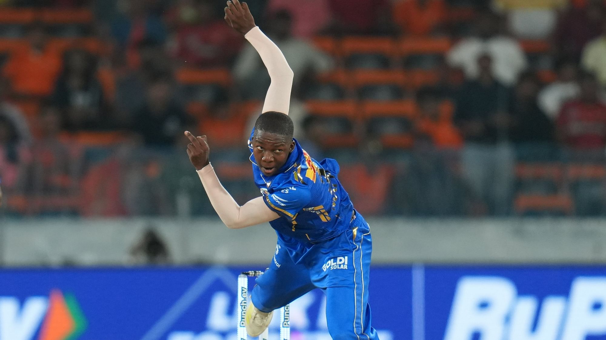 <div class="paragraphs"><p>Kwena Maphaka conceded 66 runs at an economy of 16.50 against Sunrisers Hyderabad</p></div>