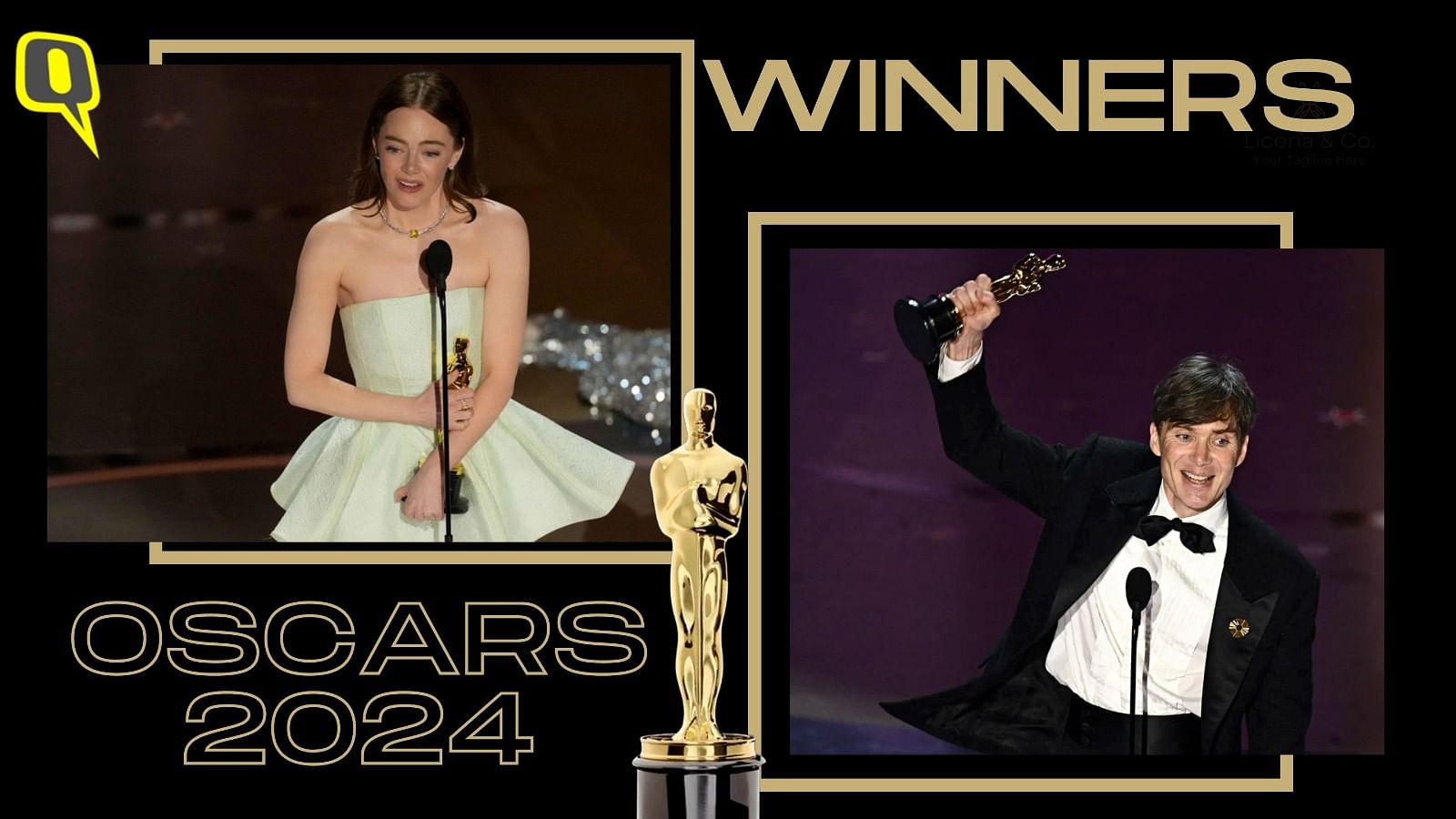 <div class="paragraphs"><p>Cillian Murphy and Emma Stone with Best Actor and Best Actress awards at the Oscars 2024.</p></div>