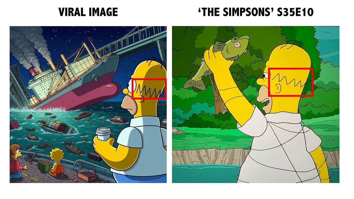 Fact-Check: Fake Image Viral as 'The Simpsons' Predicting Baltimore's Francis Scott Key Bridge Collapse