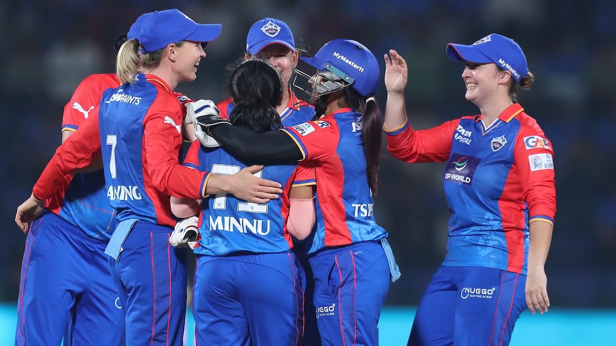 <div class="paragraphs"><p>Minnu Mani of Delhi Capitals and Meg Lanning (c) of Delhi Capitals celebrates the wicket of Ashleigh Gardner of Gujarat Giants with players during match twenty of the Women’s Premier League 2024 between Delhi Capitals and Gujarat Giants held at the Arun Jaitley Stadium, New Delhi</p></div>