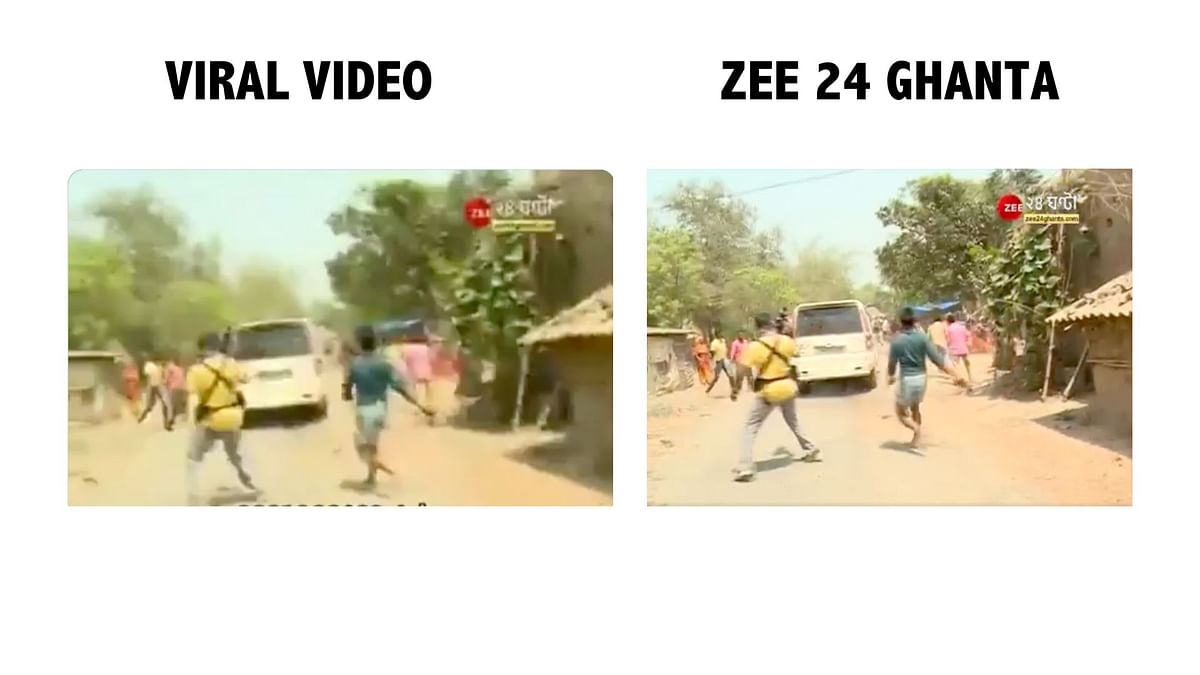This video is from 2021 in Keshpur, West Bengal when a group of people attacked media personnel vehicles. 