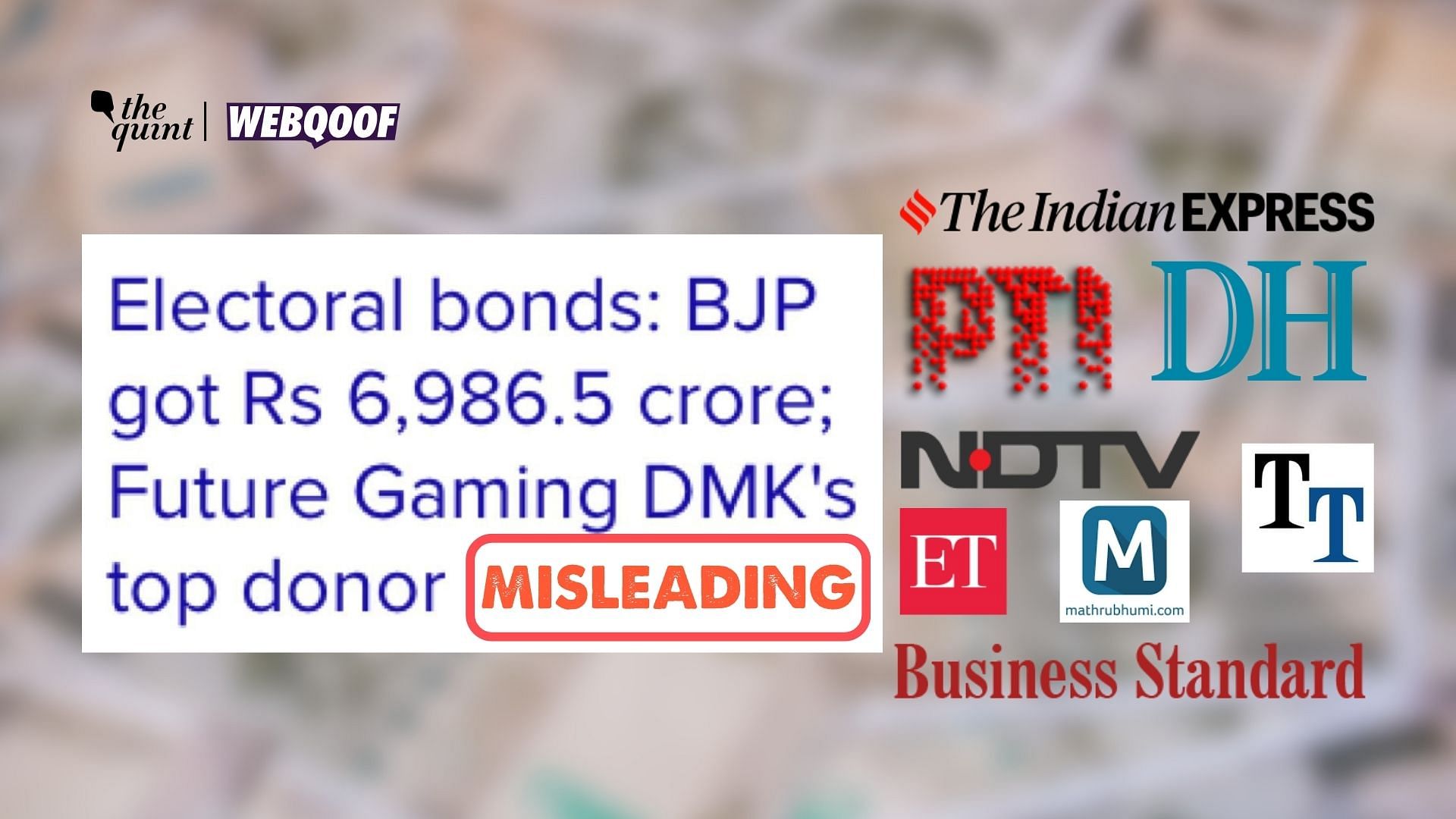 <div class="paragraphs"><p>The real figures of BJP's income through electoral bonds is nearly Rs 1,800 crores higher than claimed.</p></div>