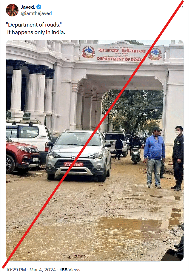 The photograph was taken in February this year and authorities stated that the 'upgradation work' was going on.