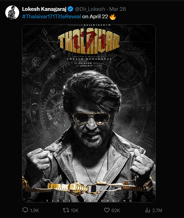 Fans have been speculating that Suriya's Rolex might make an appearance in Thalaivar 171.
