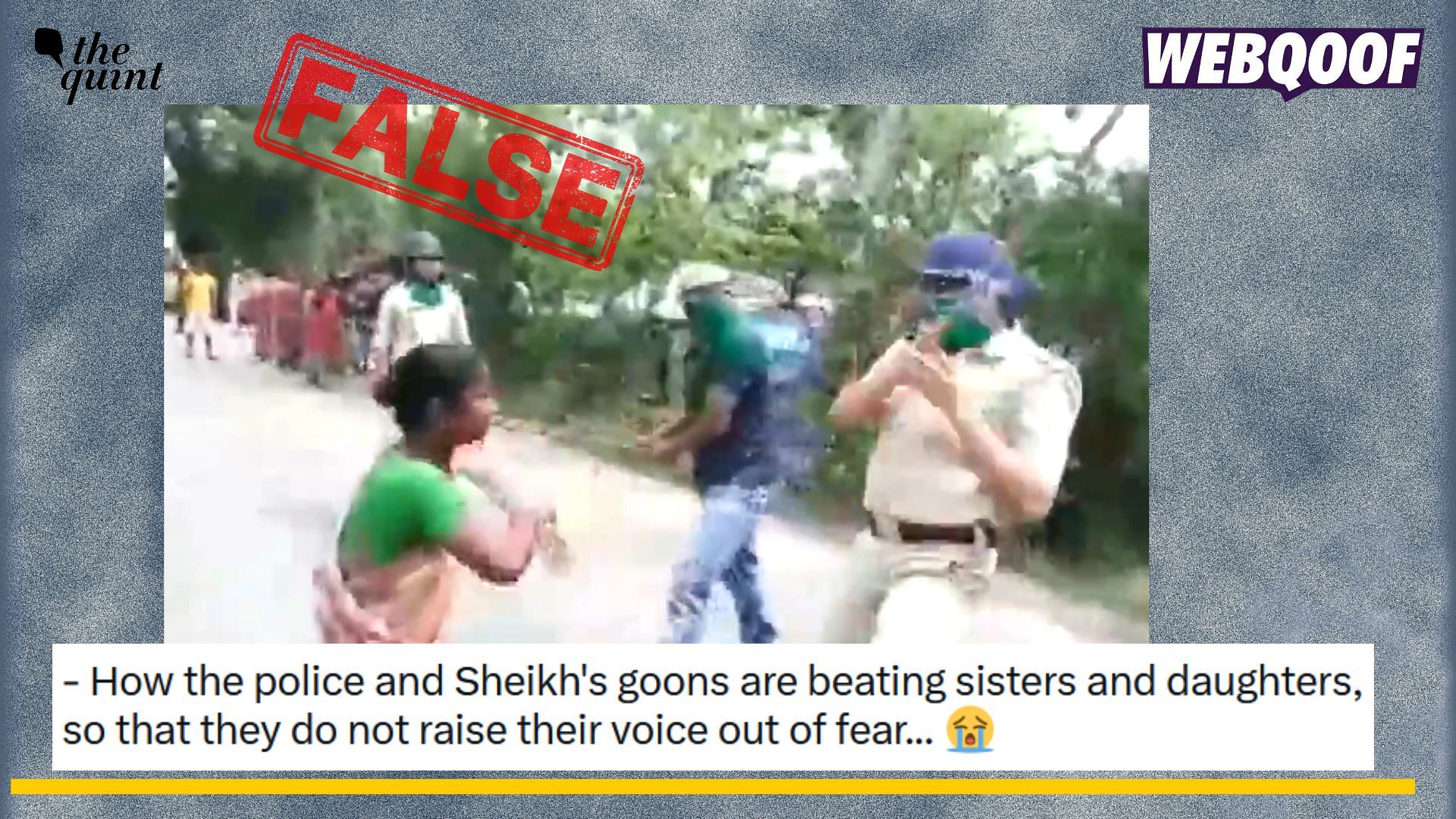 <div class="paragraphs"><p>Fact-check: An old video of the police hitting a woman in West Bengal during coronavirus lockdown is being falsely linked to Sandeshkhali.</p></div>