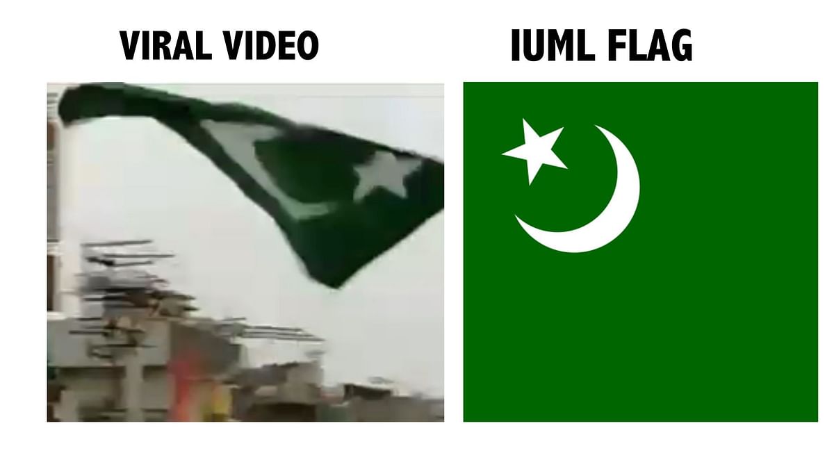 The video has been online since at least May 2018 and does not show people raising Pakistan national flag.