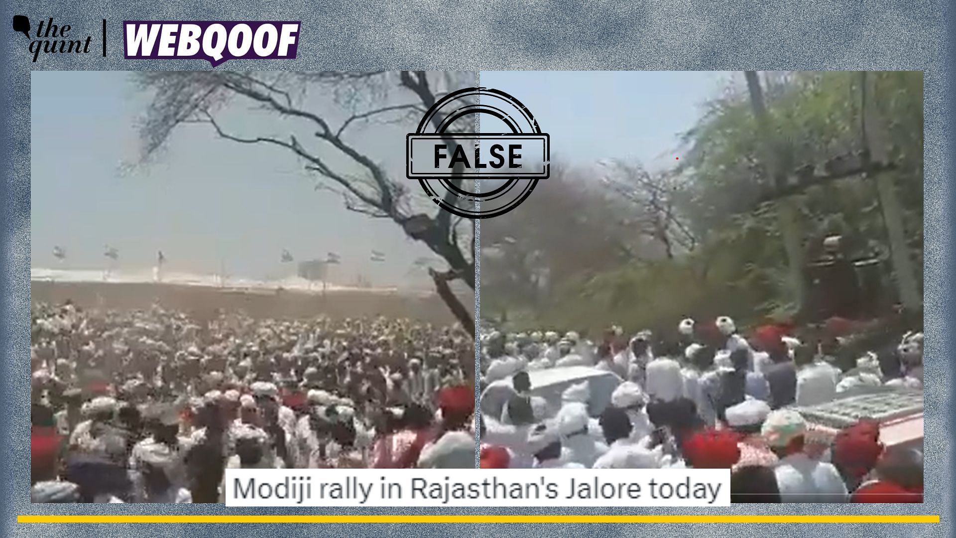 Old Video of Massive Crowd Shared as Visuals of PM Modi’s Recent Rally in Jalore