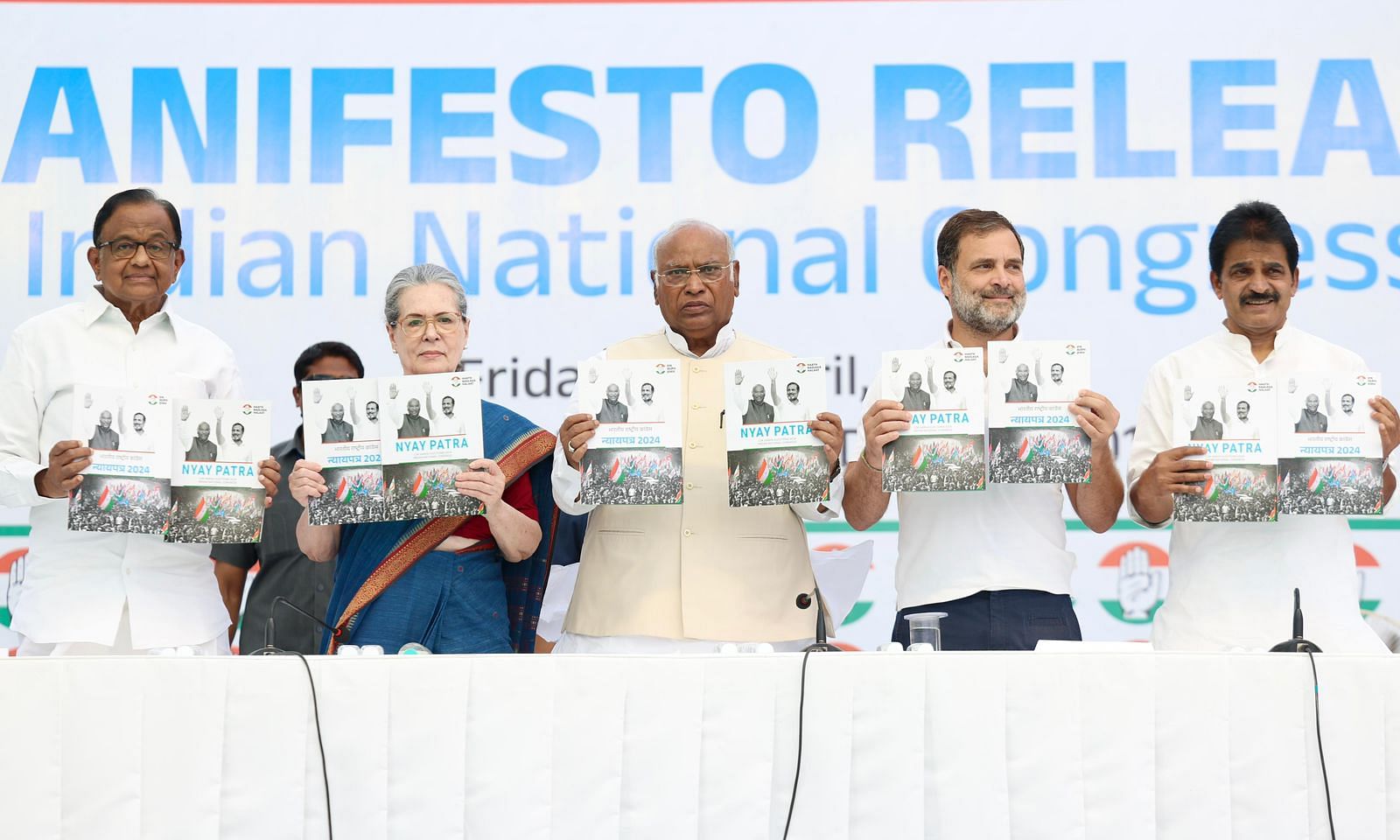 <div class="paragraphs"><p>Full statehood to Jammu and Kashmir, caste census across the country, recognising LGBTQIA+ unions are some of the promises that the Congress party has made in its manifesto for Lok Sabha elections 2024.</p><p><br></p></div>