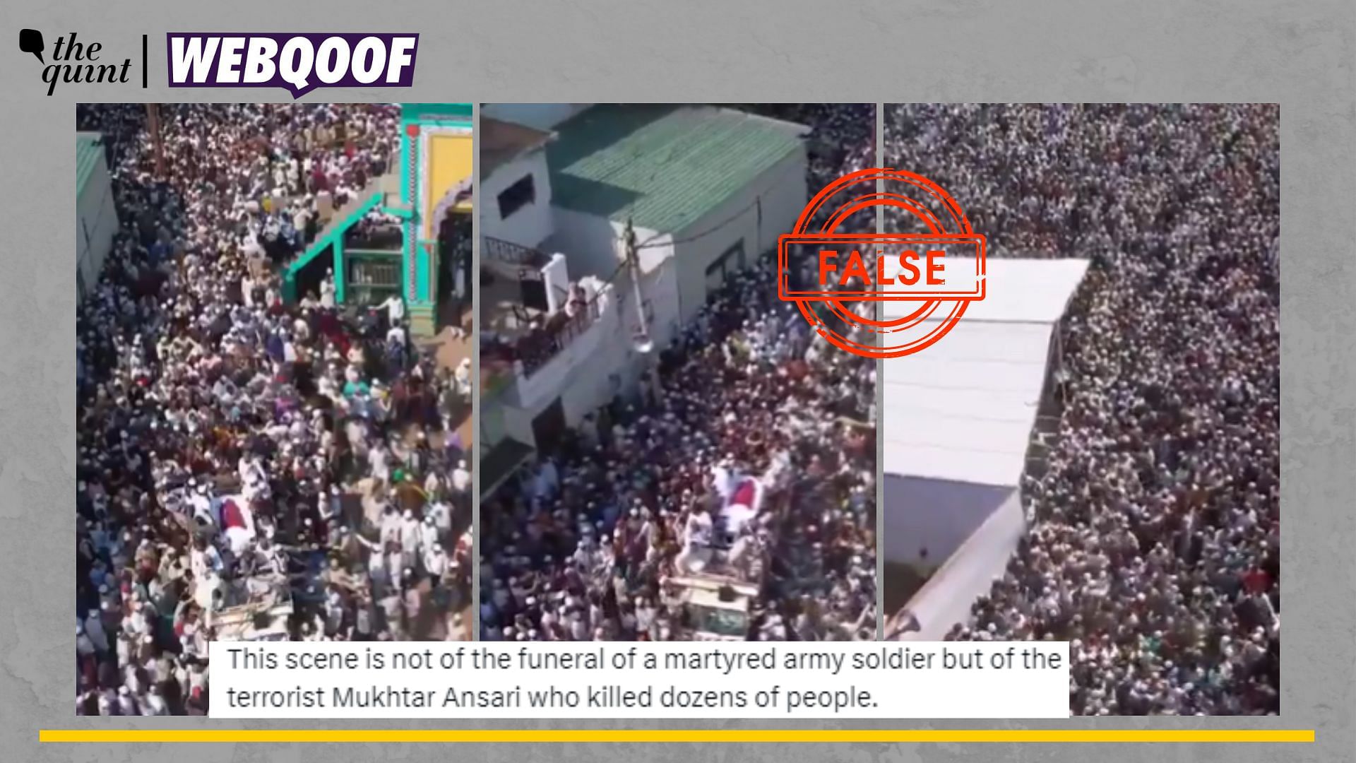 <div class="paragraphs"><p>Fact-Check | The video is old and does not show the funeral of Mukhtar Ansari.</p></div>