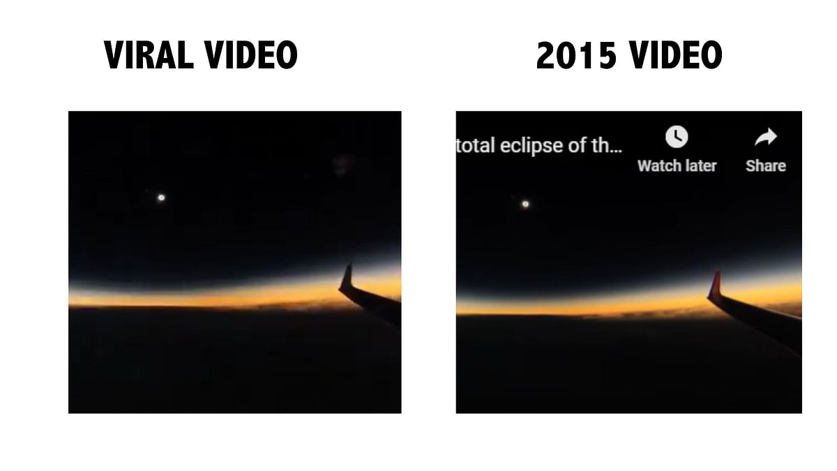 The video is from the 2015 solar eclipse and not the recent one. 