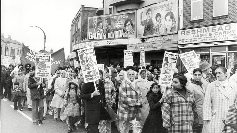 <div class="paragraphs"><p>South Asians holding a demonstration in Southall to protest against racial attacks in 1976.</p></div>