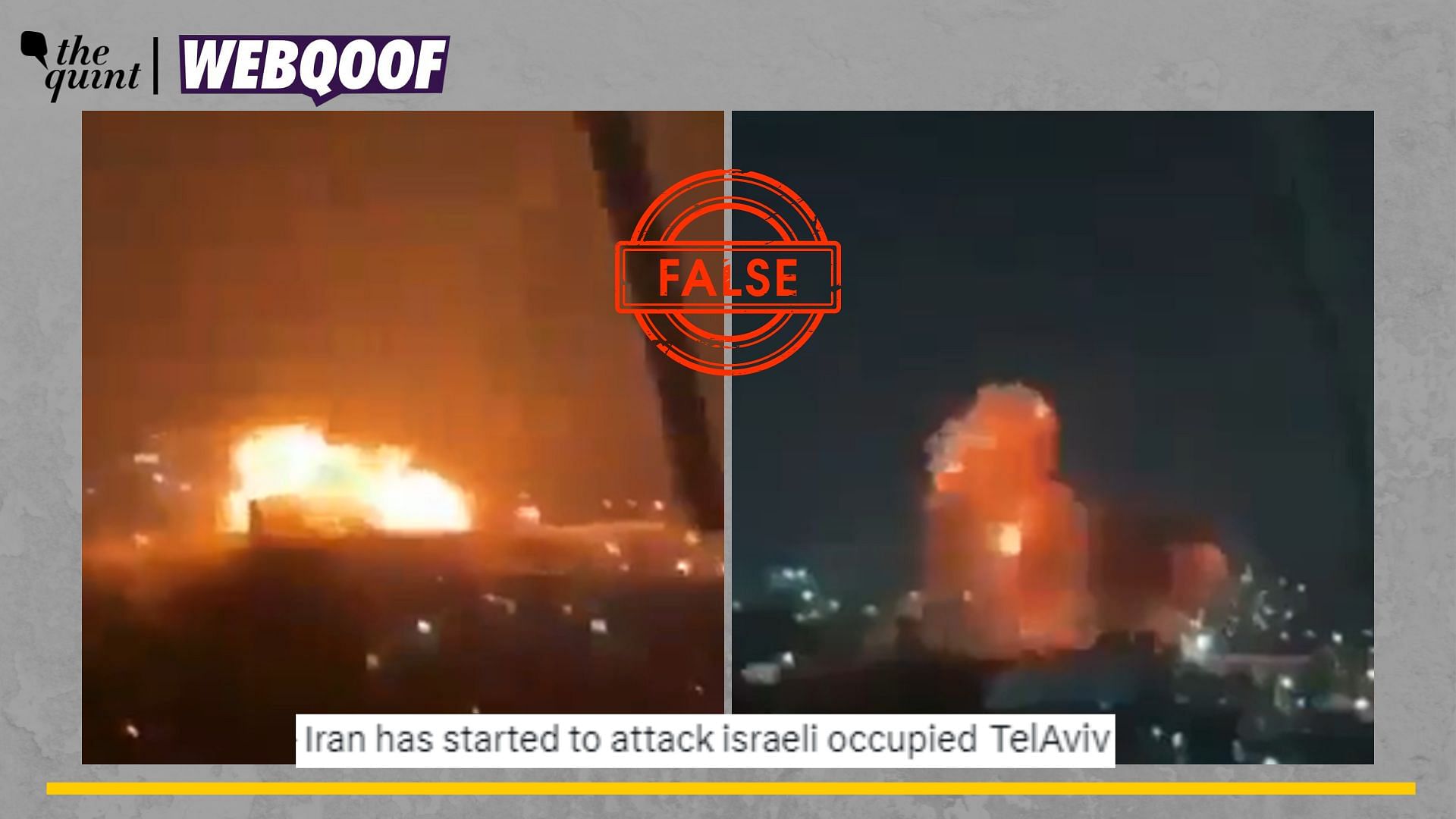 <div class="paragraphs"><p>Fact-Check | The video is unrelated and does not Iran attacking Israel's Tel Aviv.</p></div>