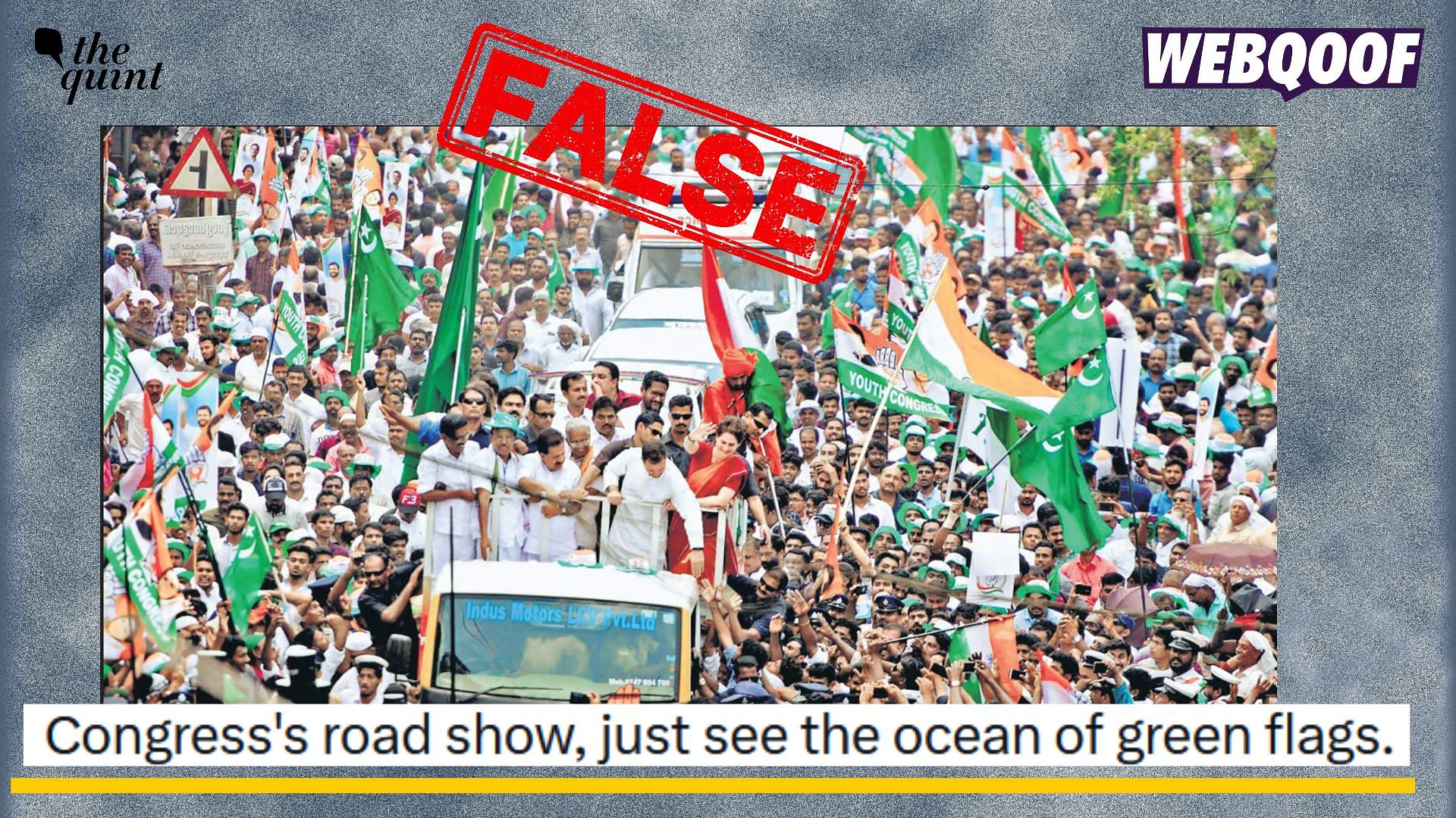<div class="paragraphs"><p>Fact-check:  An old image of Congress rally in Wayanad showing IUML's flag were falsely shared as recent. </p></div>