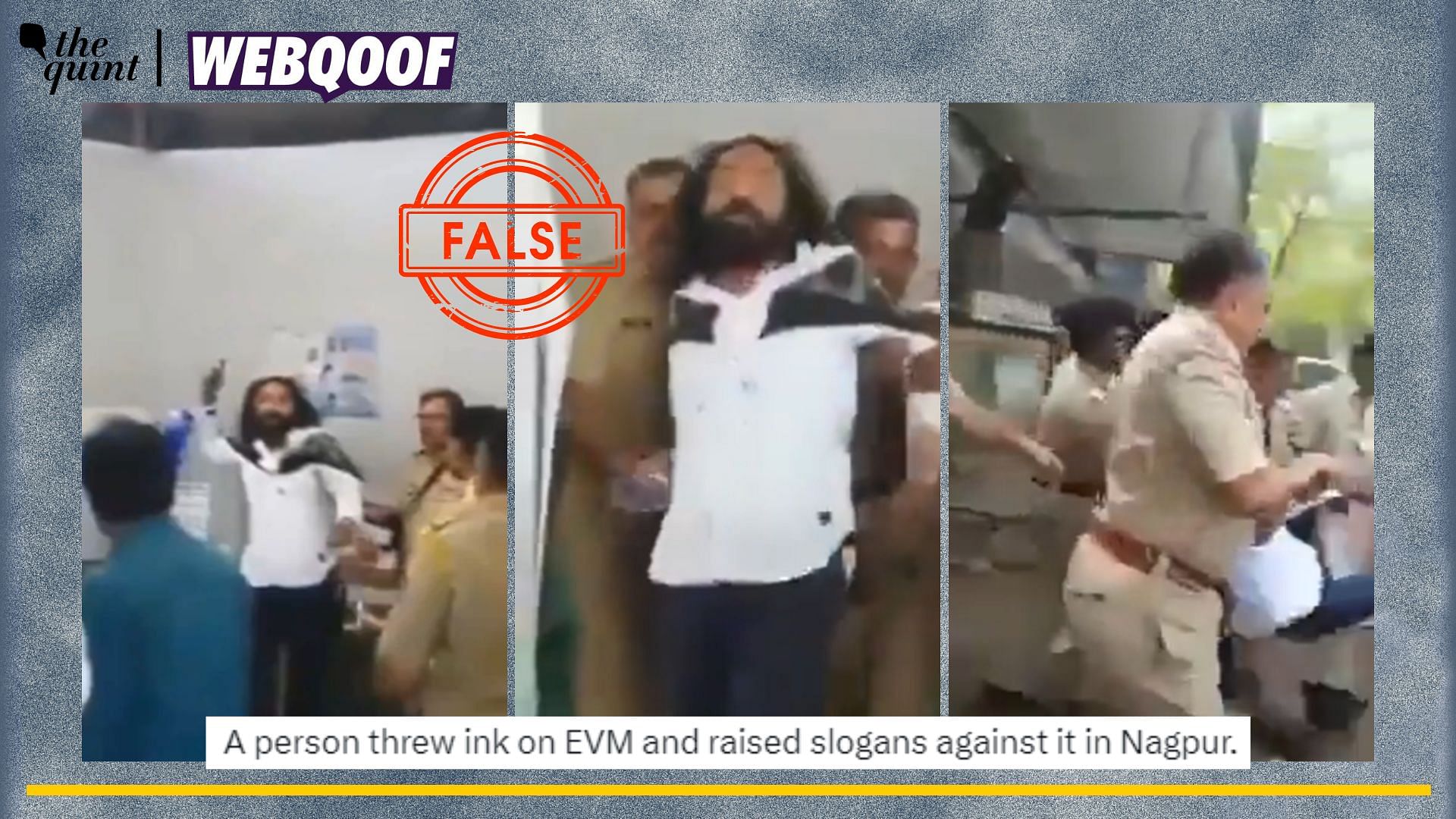 Old Video of Man Throwing Ink at EVM Falsely Linked to 2024 Lok Sabha Elections