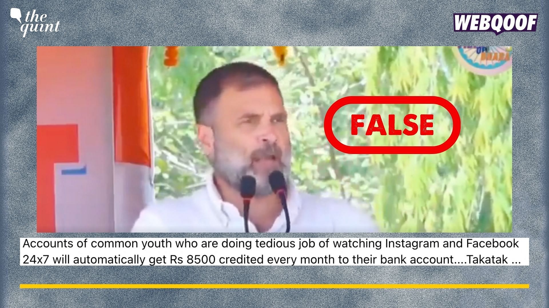 Clipped Video of Rahul Gandhi’s Speech in Bihar Shared With False Claims