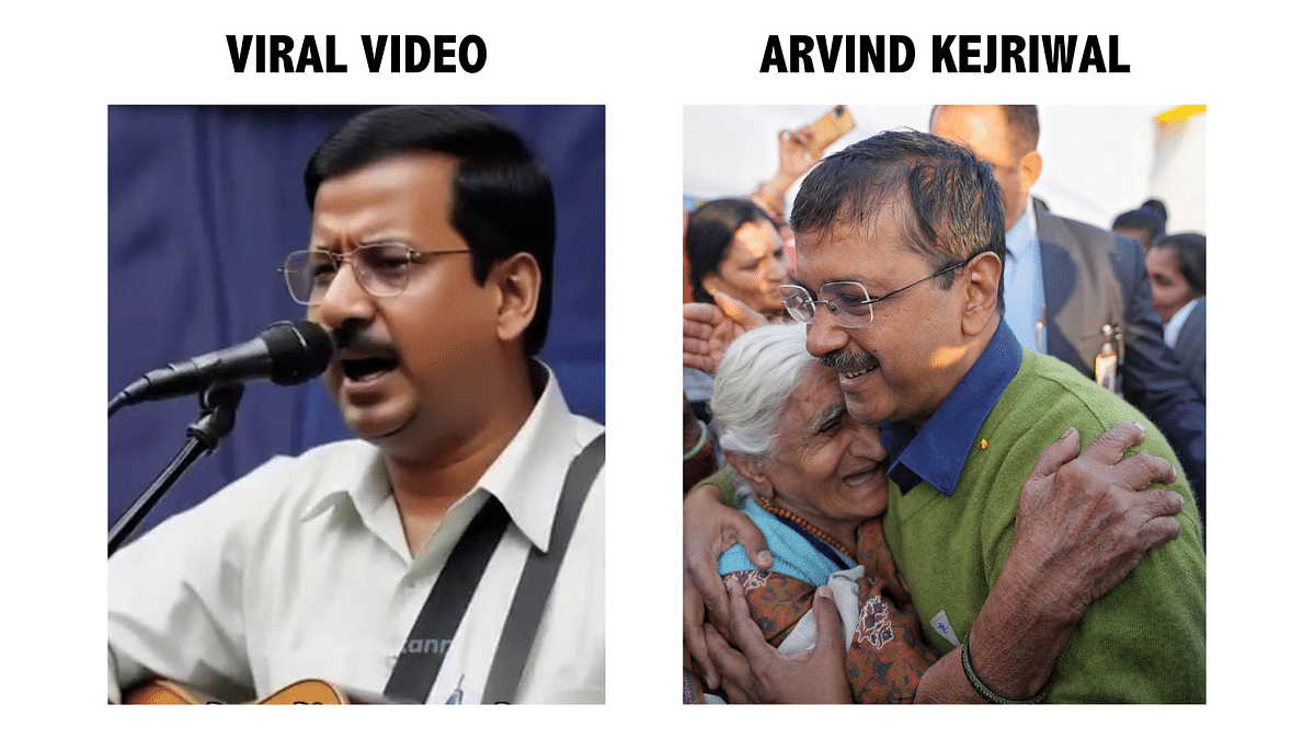 The images and the audio which claim to show Delhi CM Arvind Kejriwal singing in jail are AI-generated visuals.