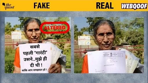 <div class="paragraphs"><p>Fact-Check: The original image shows Jashodaben Modi with a copy of her RTI application.&nbsp;</p></div>