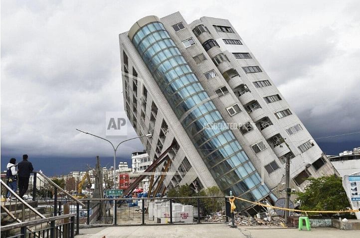 This image is from the 2018 earthquake that hit Hualien in South Taiwan. 