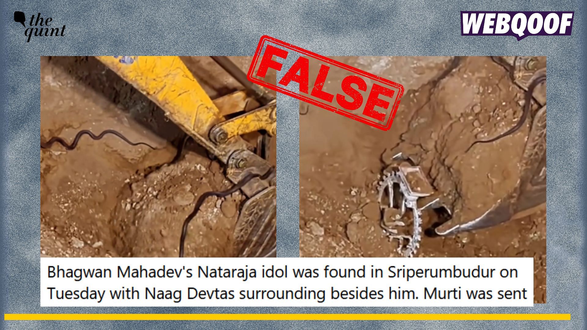 <div class="paragraphs"><p>Fact-Check: Although a Nataraja idol was found near Sriperumbudur, this viral video is scripted.</p></div>