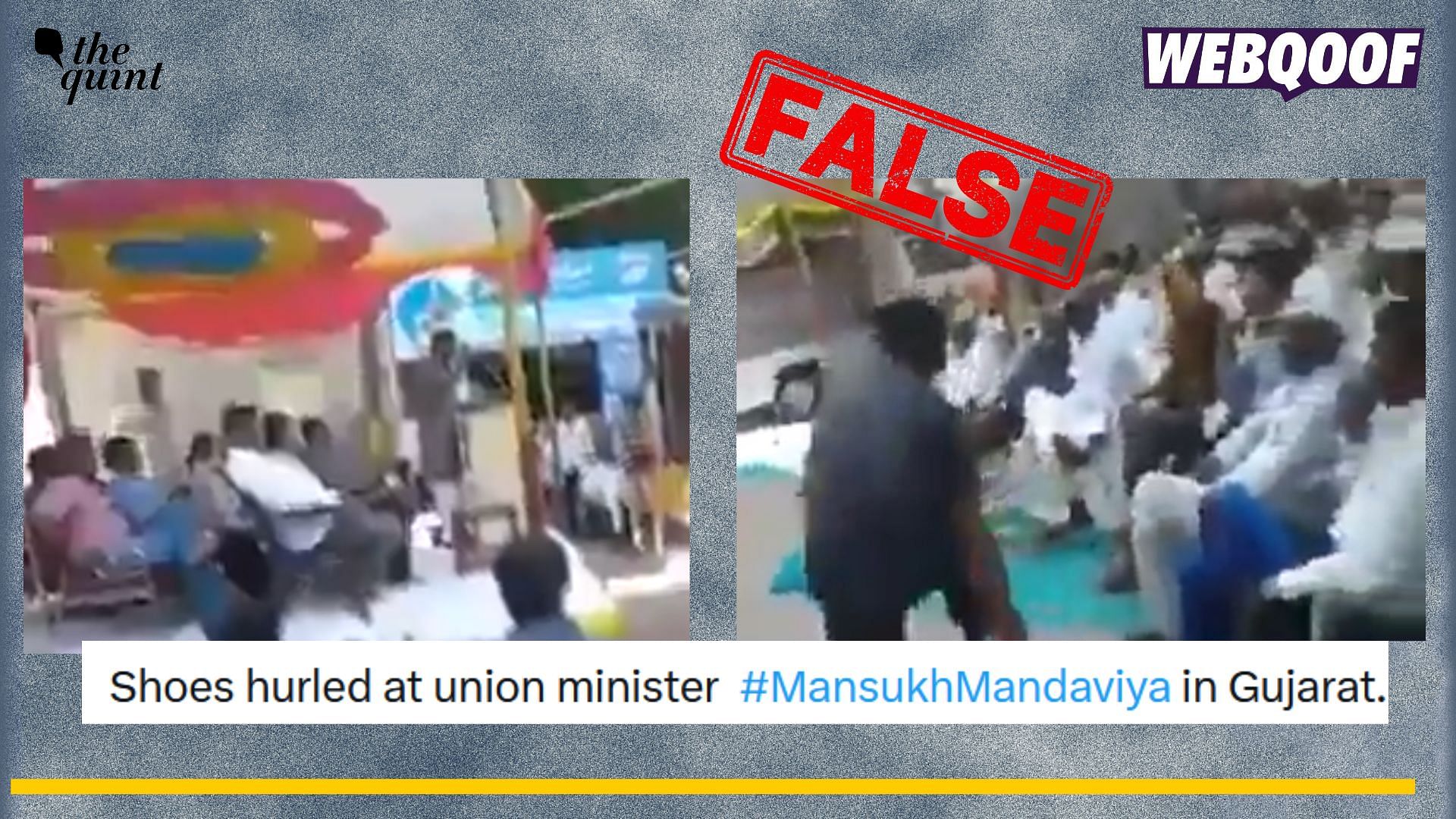 <div class="paragraphs"><p>Fact-check: An old video of a shoe being hurled at BJP leader Mansukh Mandaviya is going viral as a recent incident from Gujarat.</p></div>