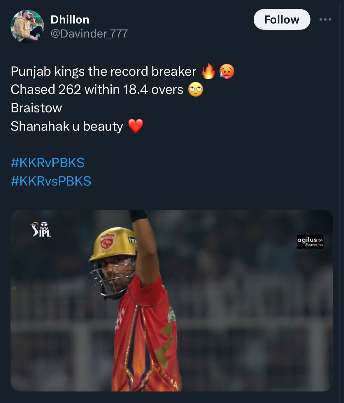 IPL 2024 | Fans erupt in joy as PBKS achieve record-breaking 8-wicket win over KKR. Here are a few reactions.