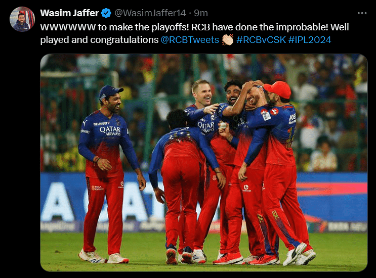 IPL 2024: Fans were ecstatic as RCB qualified for the playoffs by securing their sixth consecutive win.