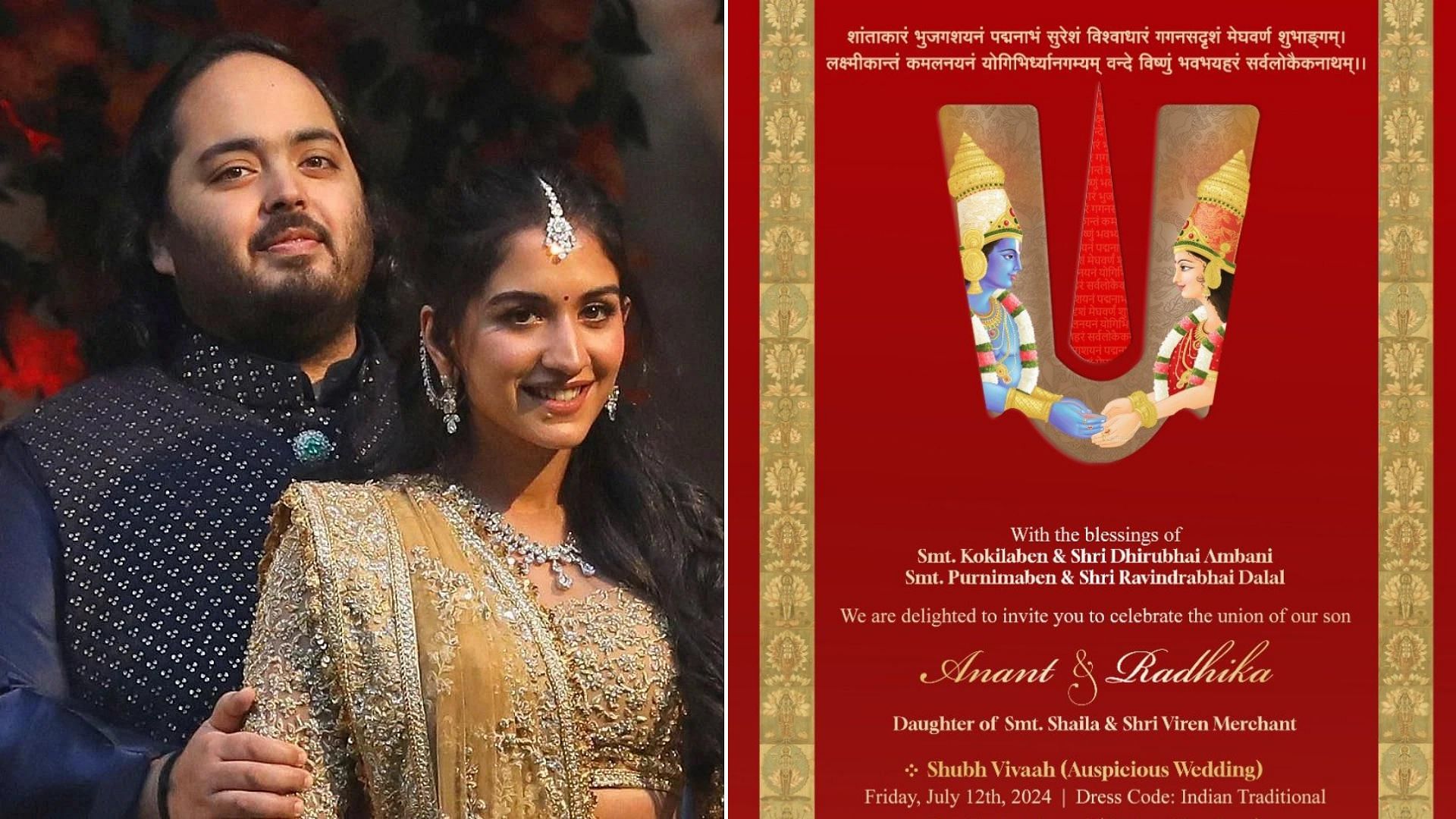 <div class="paragraphs"><p>Radhika Merchant and Anant Ambani's official wedding invitation is out.</p></div>