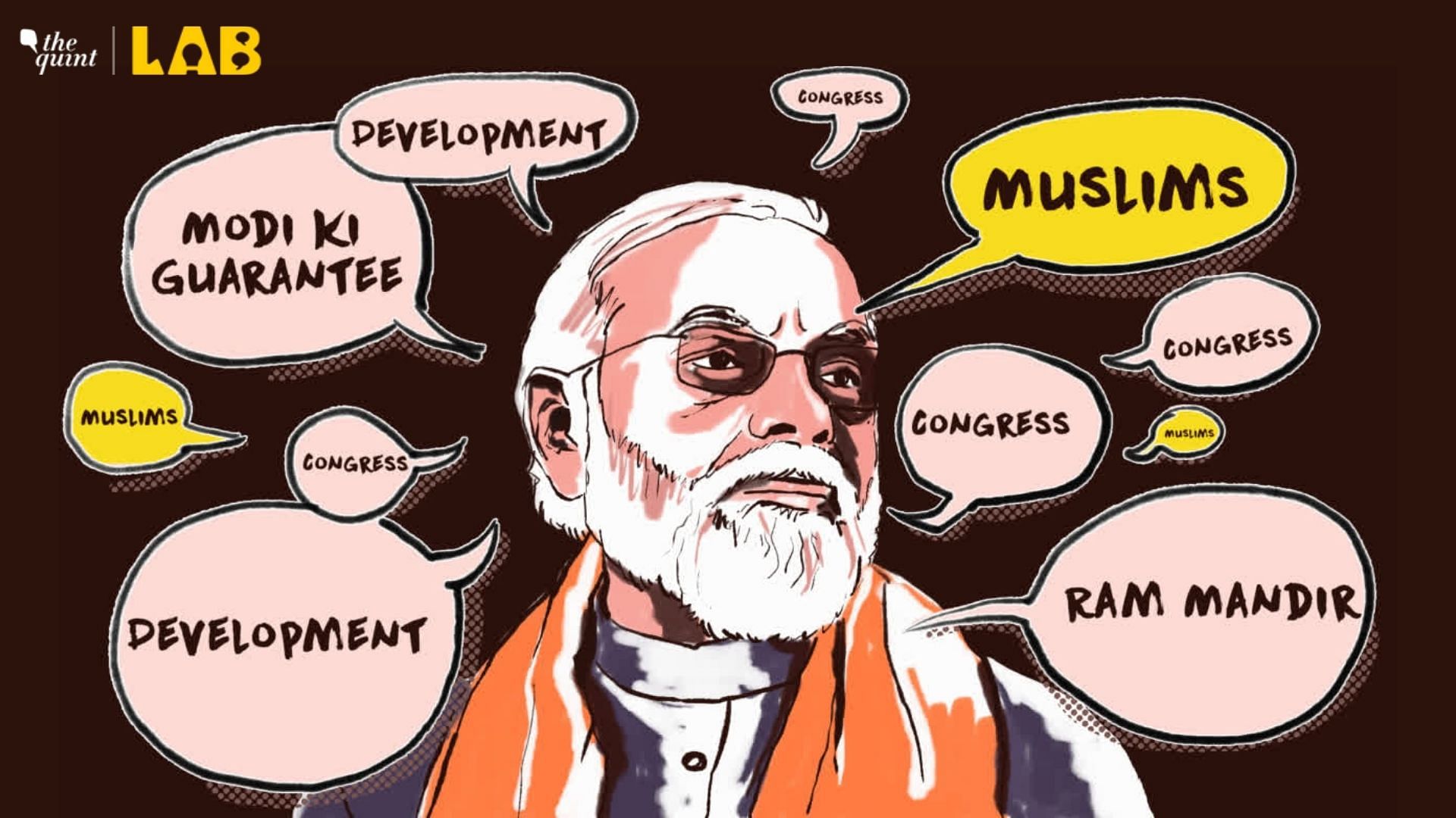 <div class="paragraphs"><p>'Congress', 'Muslims', 'Development', and 'Poor' were among the words most-used in&nbsp;PM Modi's speeches in his rallies during the campaigning of Lok Sabha elections 2024.</p></div>