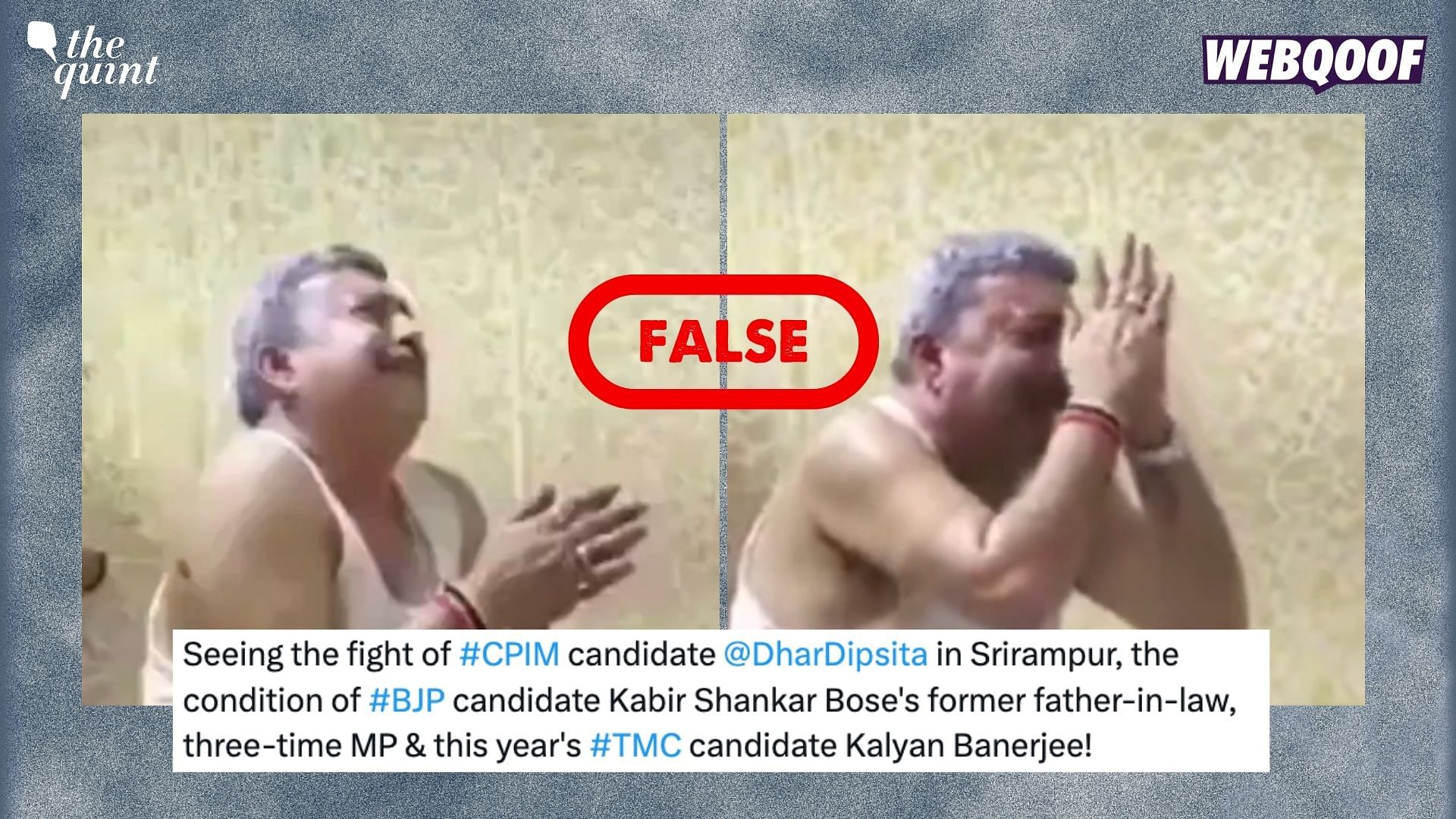 <div class="paragraphs"><p>Fact-Check: Old video of Kalyan Banerjee shared with false claims.&nbsp;</p></div>