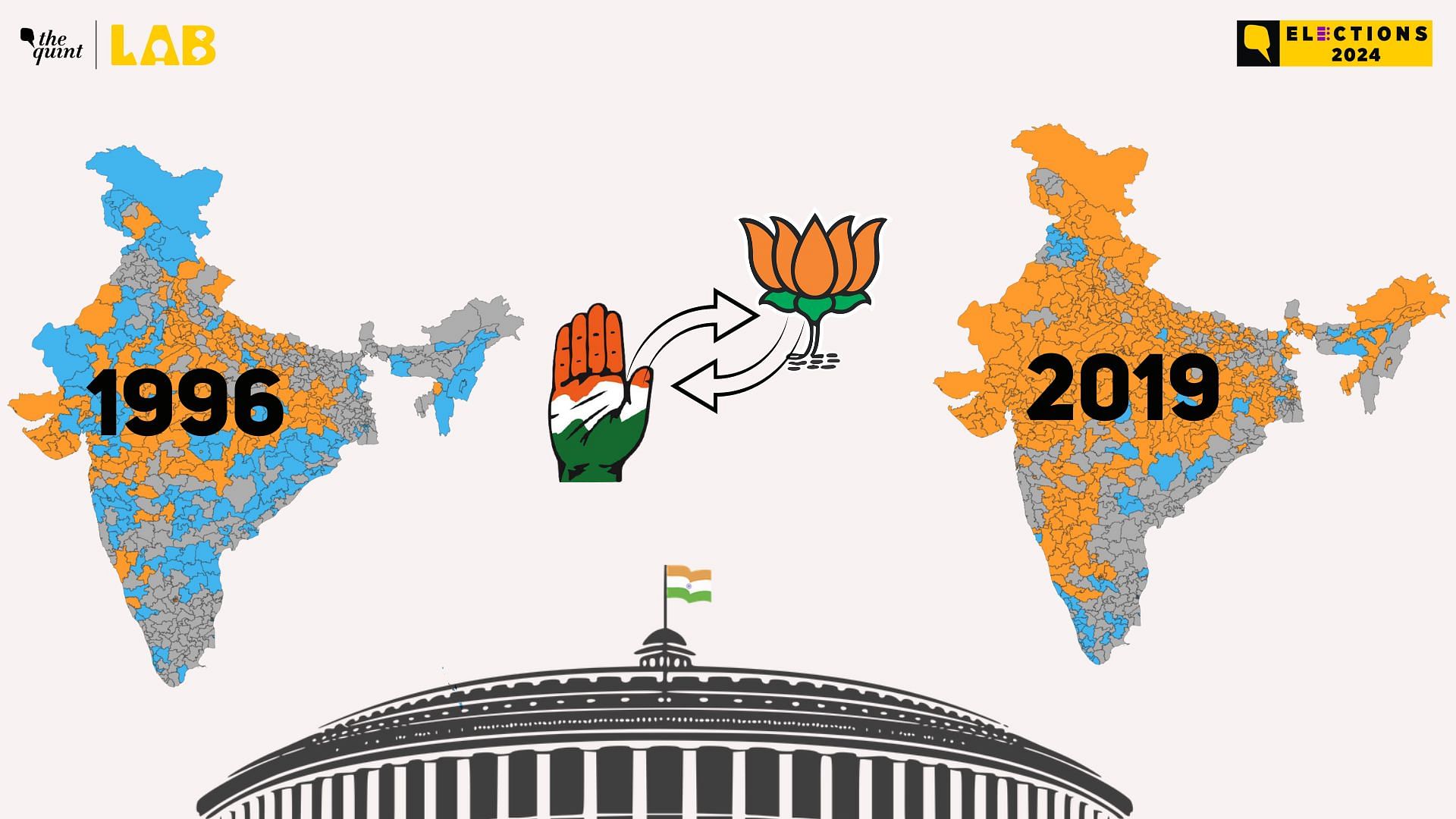 How the Lok Sabha Constituency Map Changed in Favour of BJP or Congress ...