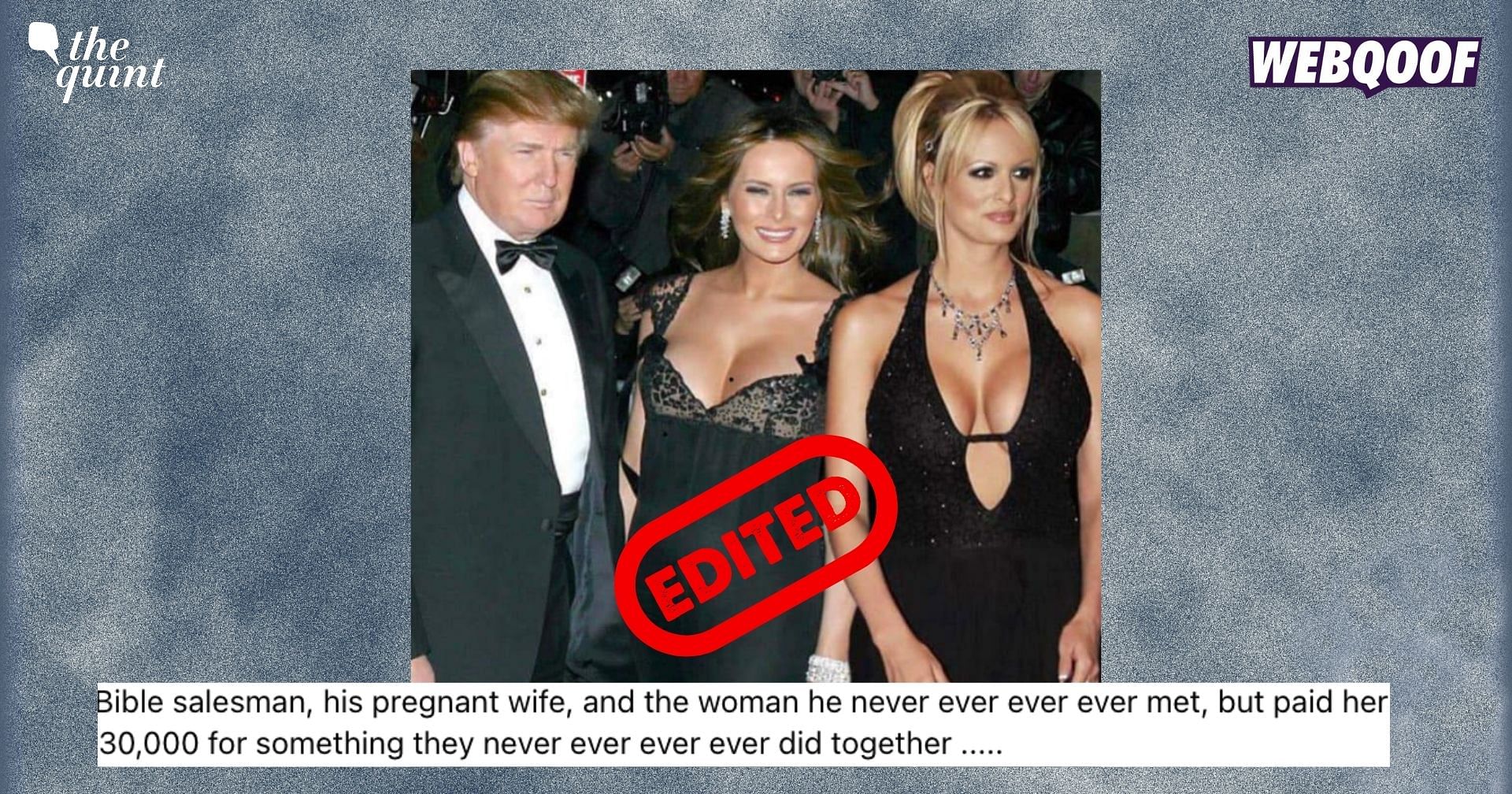 Altered Pic of Donald & Melania Trump With Adult Film Actor Stormy Daniels Viral
