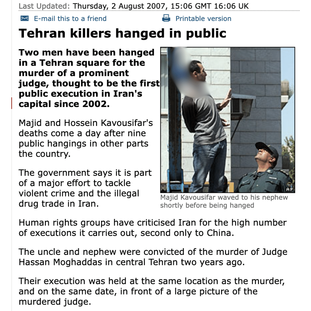 Fact-Check: No, This Man Was Not Hanged For Writing Social Media Posts  Against Iranian President Ebrahim Raisi