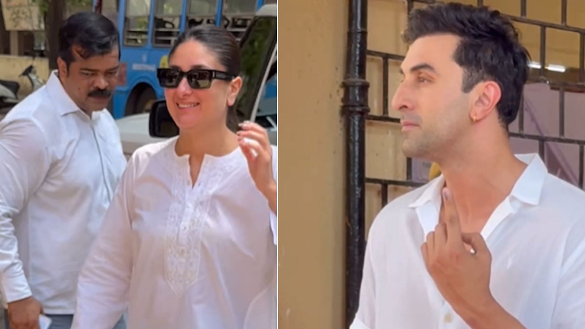 <div class="paragraphs"><p>Kareena Kapoor and Ranbit Kapoor stepped out to vote.&nbsp;</p></div>