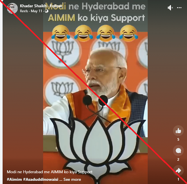 We found that the original clip showed PM Modi saying that people of Telangana will make BJP win.