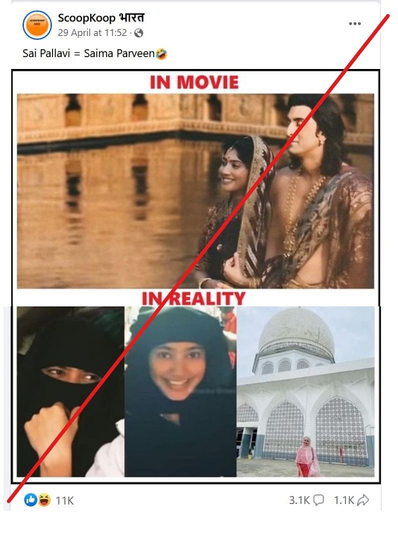 False claims about actor Sai Pallavi being a Muslim goes viral.