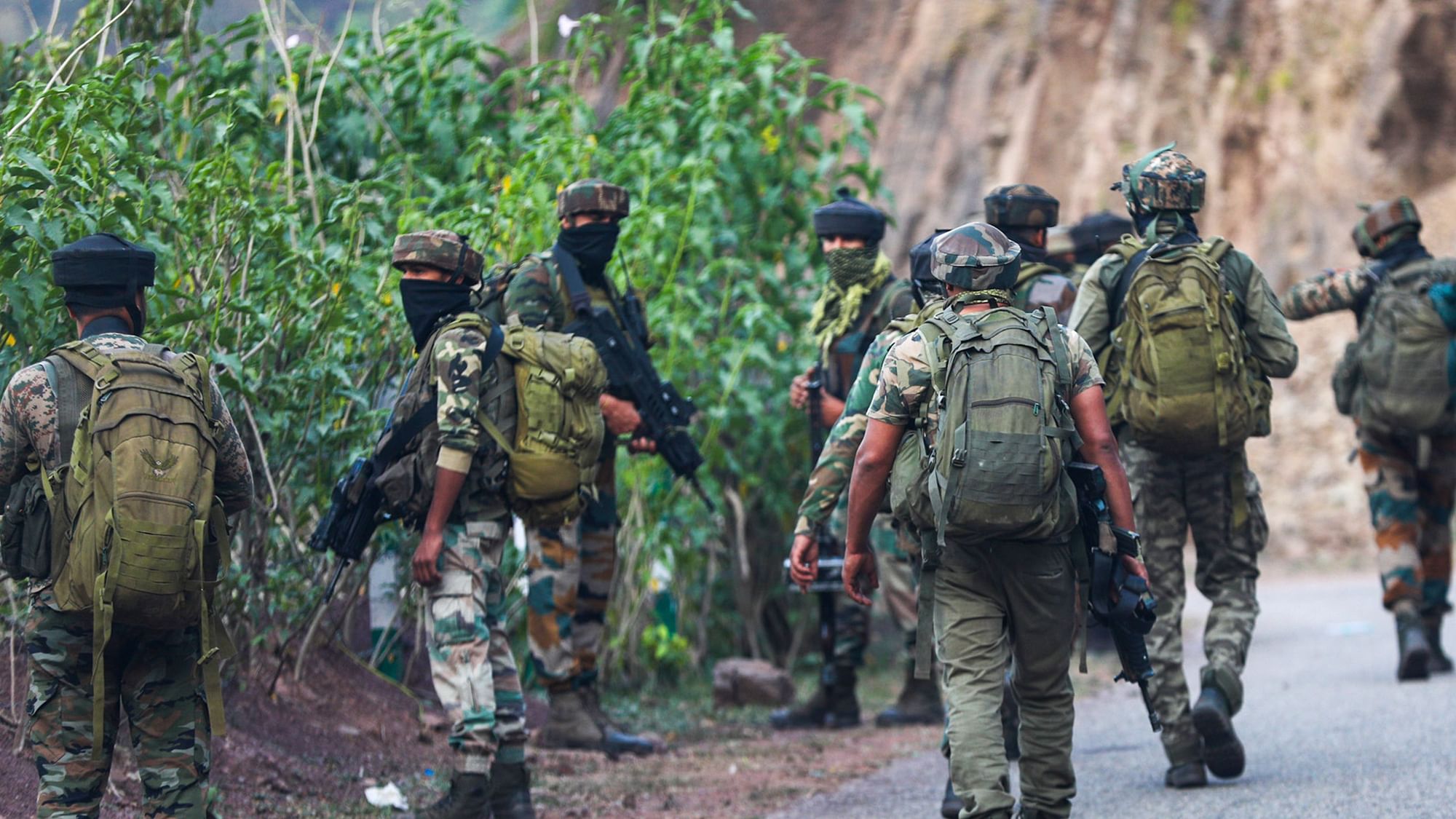<div class="paragraphs"><p>Reasi: Army personnel conduct a search operation after a bus carrying pilgrims was ambushed by terrorists, in the Reasi district of Jammu and Kashmir, on Monday, June 10, 2024. At least 9 people were killed and 33 others suffered injuries in the terror attack on the bus, according to officials.</p></div>