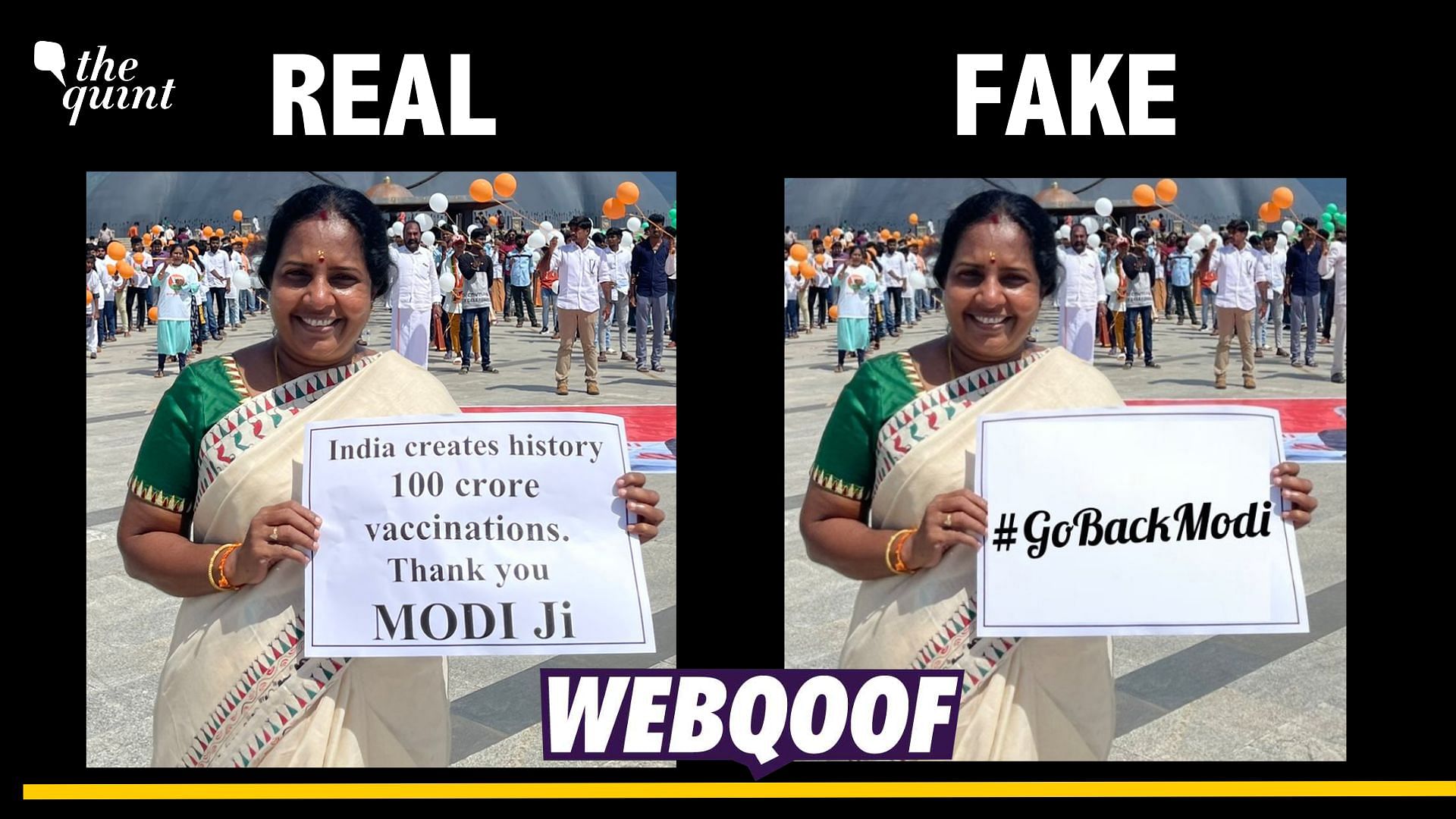 <div class="paragraphs"><p>Fact-check: An old and edited image is going viral to claim that BJP MLA recently posed with a placard that read, "Go Back Modi".</p></div>