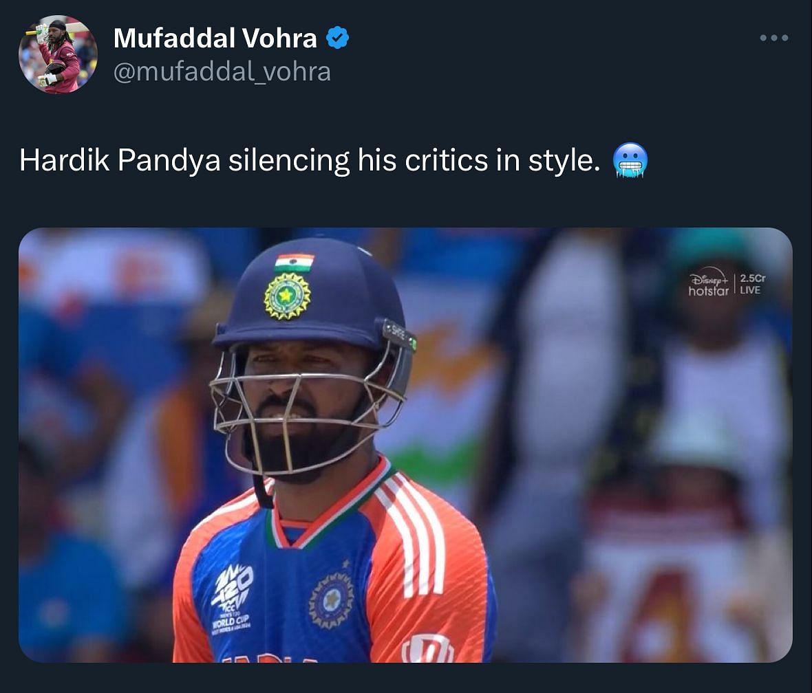 Here's how fans reacted to vice-captain Hardik Pandya's all-round show against Bangladesh. 