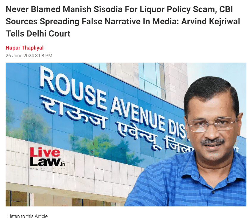 Kejriwal refuted the claims made by media reports and called himself and Sisodiya "innocent".