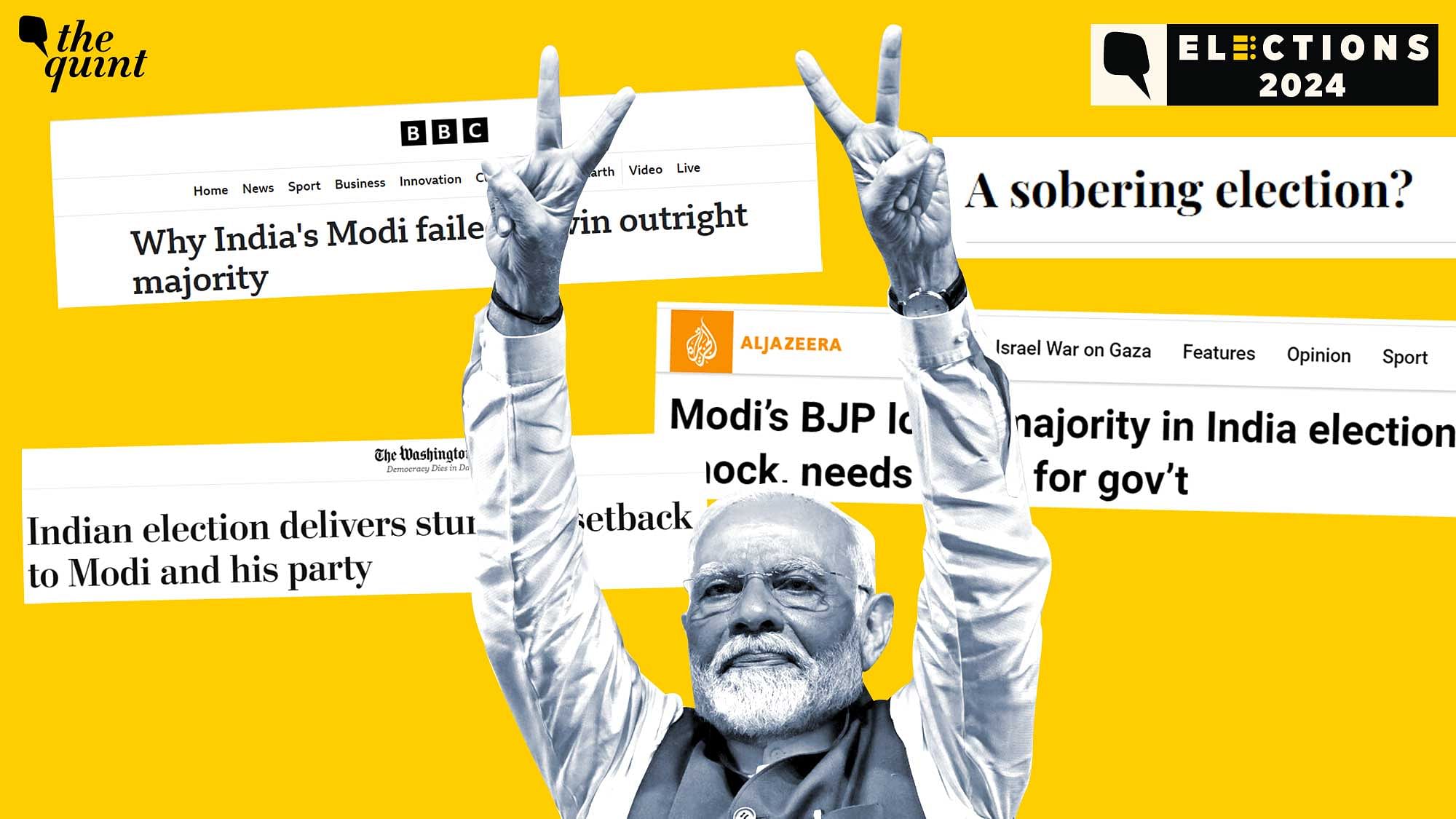 <div class="paragraphs"><p>"Suddenly, the aura of invincibility around Narendra Modi has been shattered," stated an article in <em>The New York Times</em> on Wednesday, 5 June.</p></div>