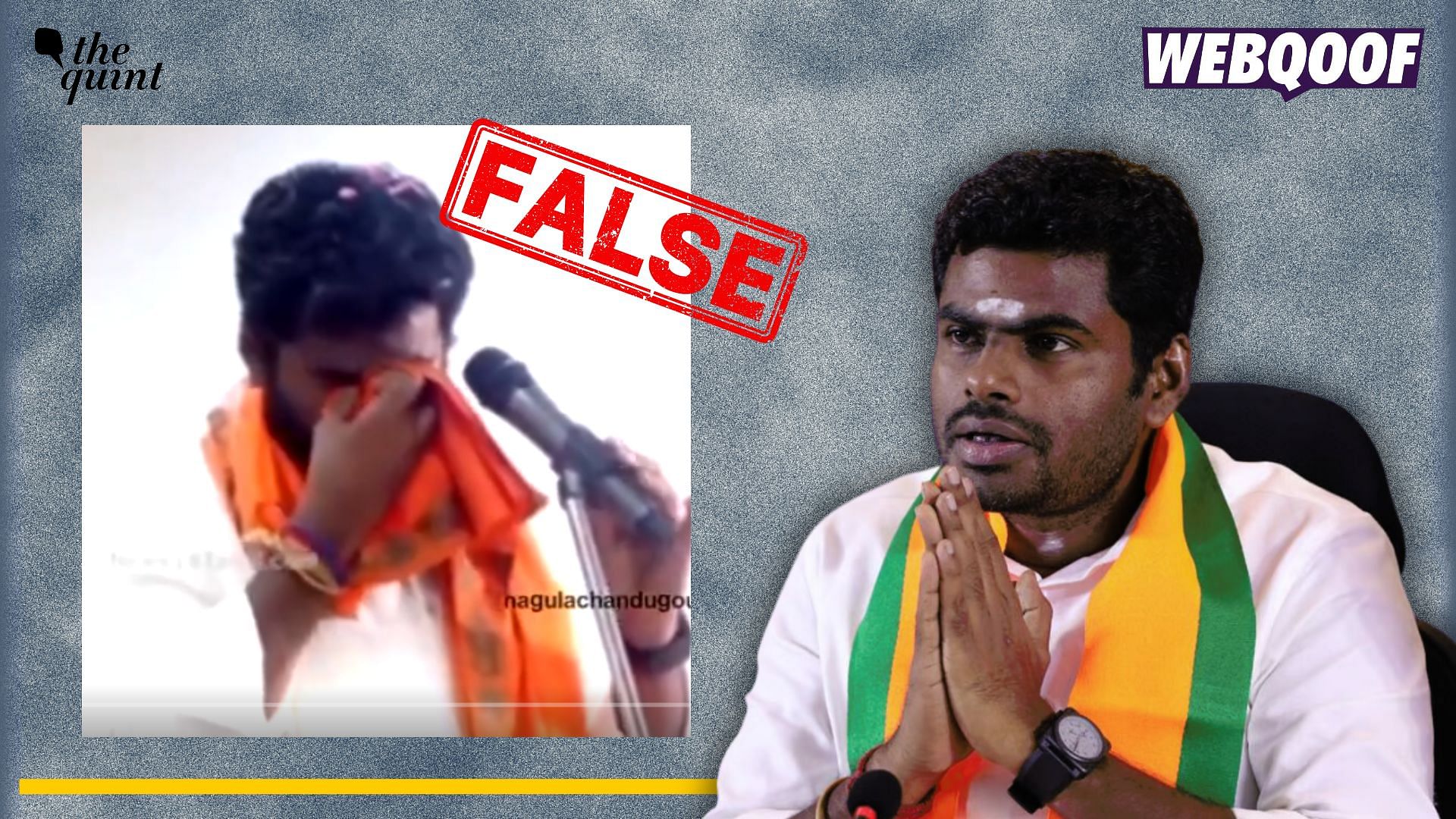 <div class="paragraphs"><p>Fact-check: An old video of K Annamalai crying on stage is being shared to falsely claim that he cried after his defeat in the Lok Sabha elections 2024.</p></div>