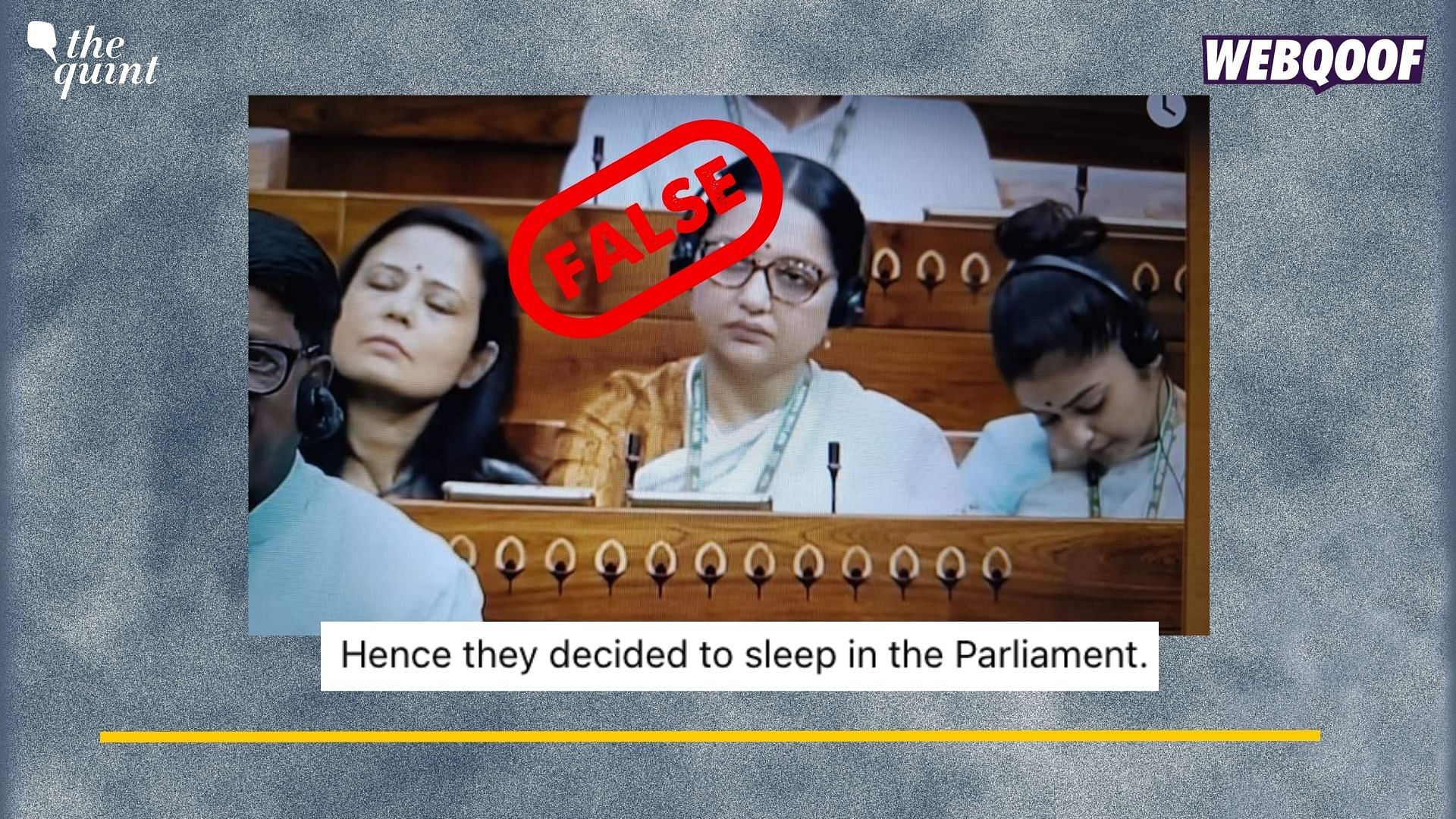 <div class="paragraphs"><p>Fact-Check: No,&nbsp;Mahua Moitra and Saayoni Ghosh Were Not Asleep During Parliament Session.</p></div>