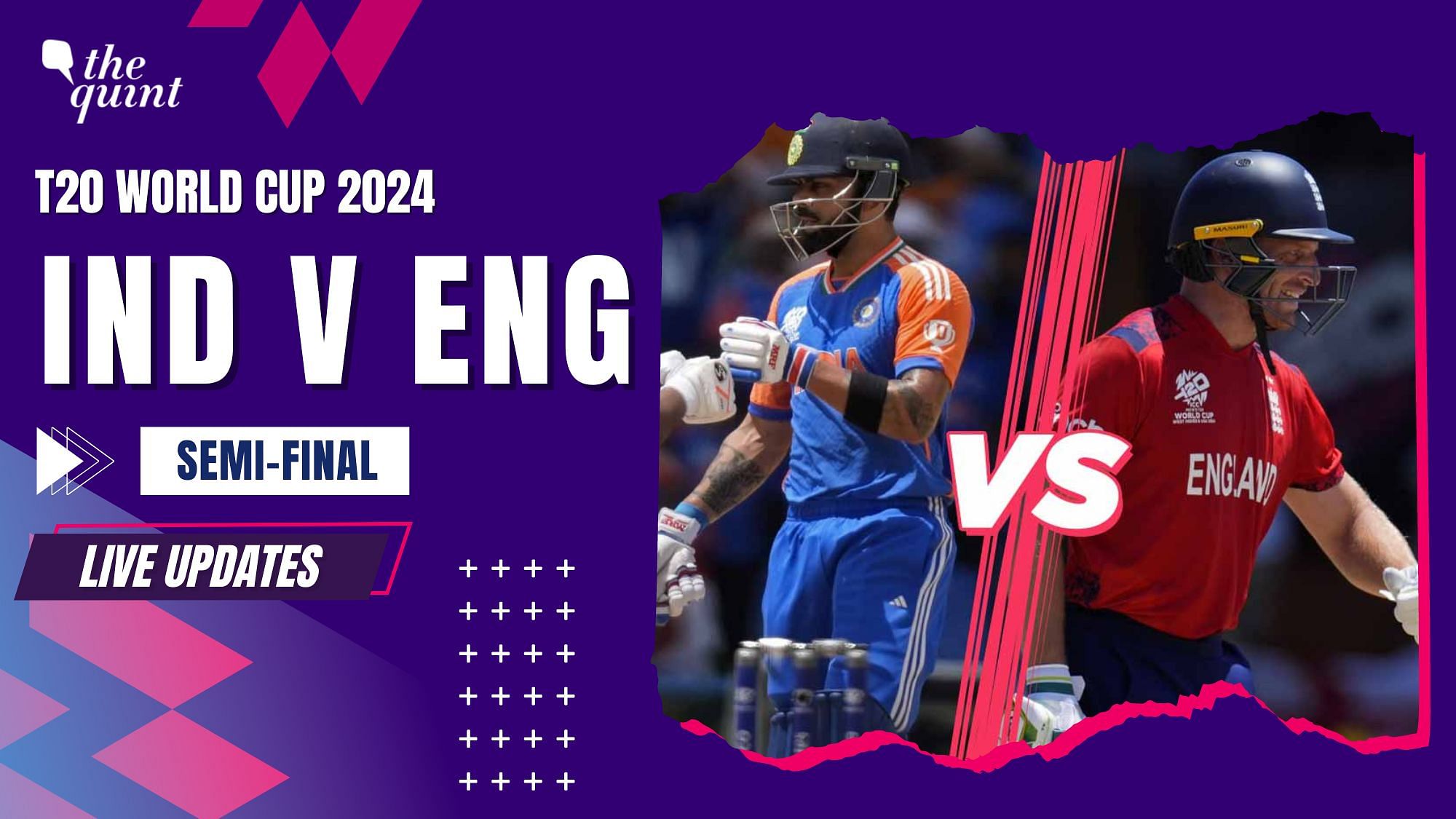 <div class="paragraphs"><p>Live score and latest updates of India vs England today's T20 World Cup 2024 semi-final match</p></div>