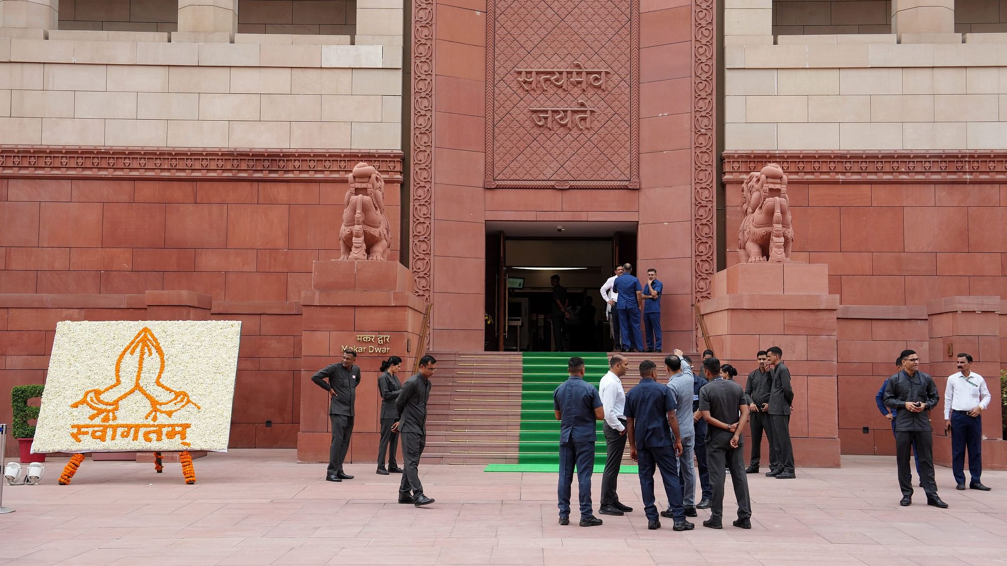 <div class="paragraphs"><p>New Delhi: Security personnel at Parliament House complex on the first day of the first session of the 18th Lok Sabha, in New Delhi, Monday, June 24, 2024. </p></div>